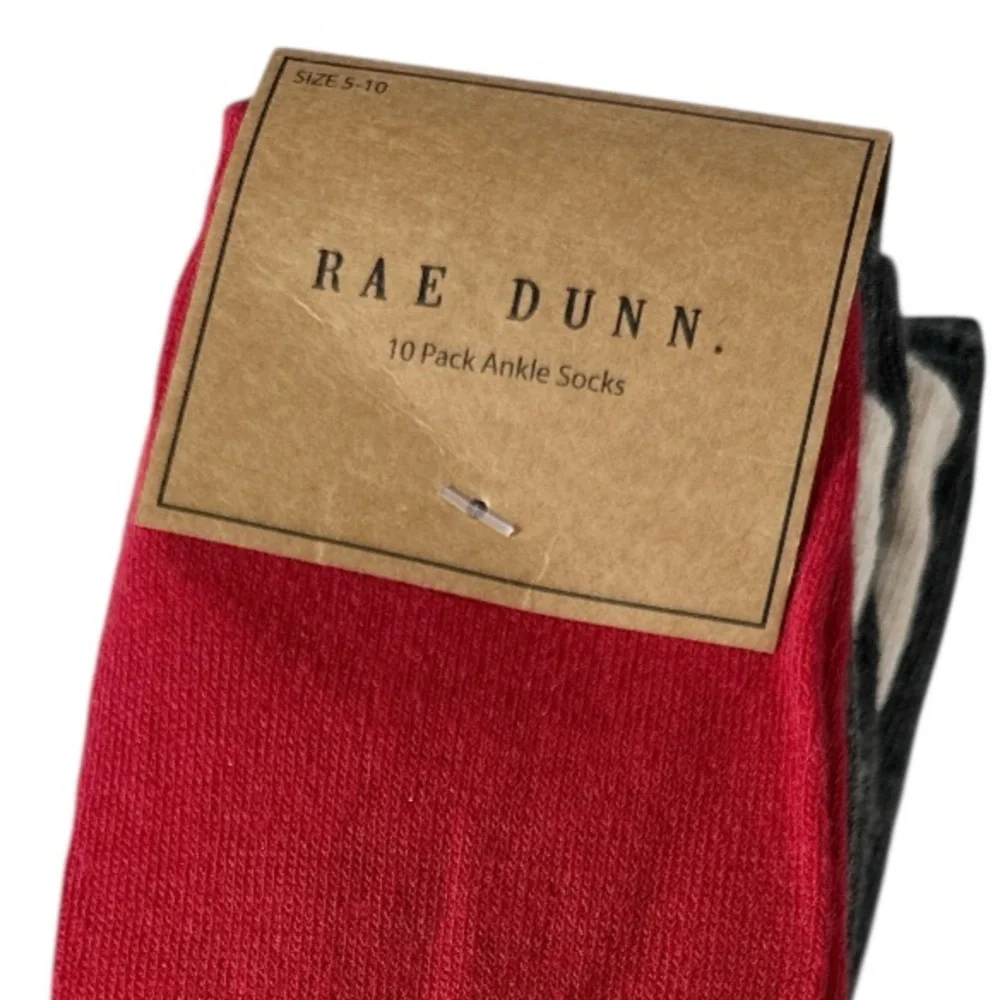 NEW Rae Dunn FALL & THANKSGIVING Themed Ankle Socks 10 Pack